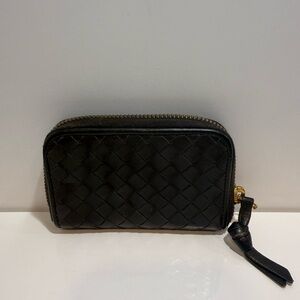 Bottega Veneta Brown Intrecciato Leather Cardholder Wallet